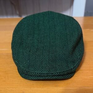 Green Herringbone Scally Hat